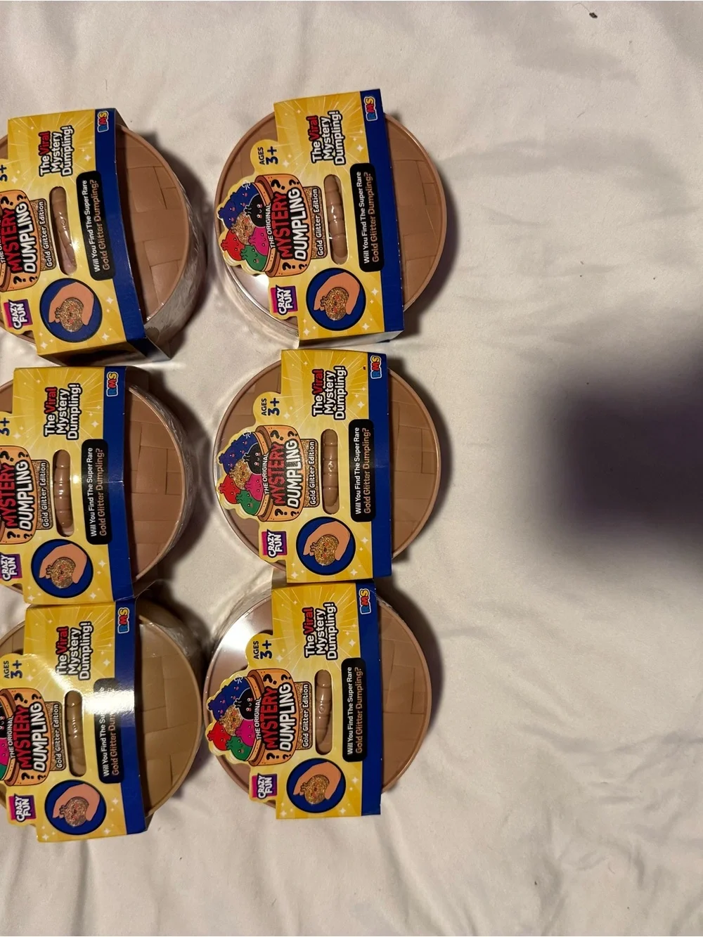 Viral Mystery Dumpling Surprise Toys - Gold (Lot of 6)